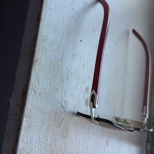 Chic Red and Silver Eyeglasses